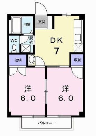 エスポワールドミールの物件間取画像